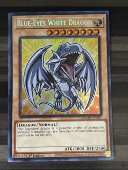 Yugioh | Blue-Eyes White Dragon (Chibi) | BLMM | Secret Rare | 1st Edition | NM - Image 1