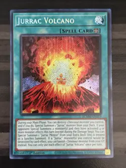 Yugioh | Jurrac Volcano | BLMM | Secret Rare | 1st Edition | NM - Image 1