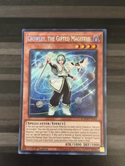 Yugioh | Crowley, the Gifted Magistus | BLMM | Secret Rare | 1st | NM - Image 1