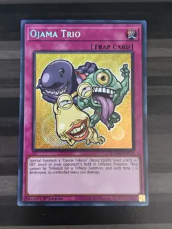 Yugioh | Ojama Trio (Chibi) | BLMM | Secret Rare | 1st Edition | NM - Image 1