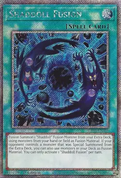 Yugioh Shaddoll Fusion RA04-EN231 Platinum Secret Rare 1st Edition - Image 1