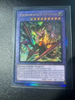 Fiendsmith's Desirae RA04-EN056 Prismatic Ultimate Rare Yugioh 1st Edition Mint - Image 1