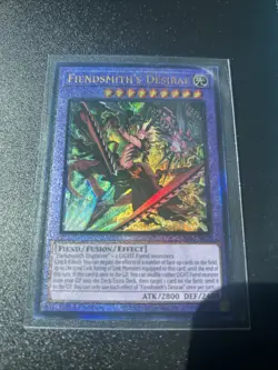 Fiendsmith's Desirae RA04-EN056 Prismatic Ultimate Rare Yugioh 1st Edition Mint - Image 2