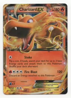 2014 Charizard EX 11/106 Pokemon XY Flashfire Holo Foil Quality Card - Image 1