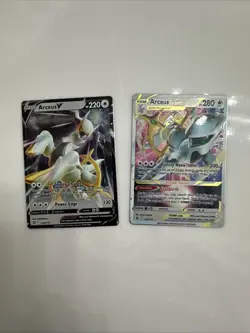 Pokemon TCG Arceus V + Arceus VSTAR Ultra Premium Collection Metal Card Gamestop - Image 1