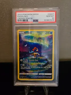 Keldeo PSA 10 - Crown Zenith GG19 - Galarian Gallery Holo Pokemon Card - Image 1