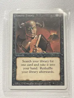 Demonic Tutor Unlimited Edition Magic The Gathering Trading Card Game - Image 1