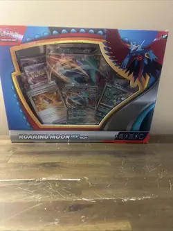 Pokemon TCG Roaring Moon ex Card Box 4 Booster Packs Trading Card Game - Image 1