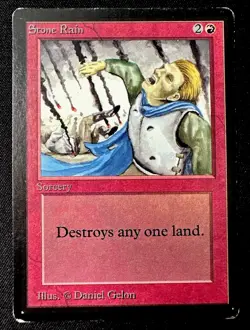Stone Rain [Beta Edition] MTG Moderately Played - Image 1
