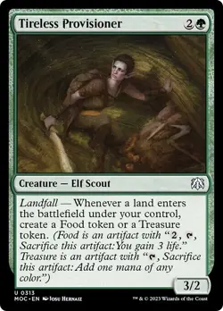 TIRELESS PROVISIONER mtg NM-M Commander March of The Machine 1 Unc - Image 1