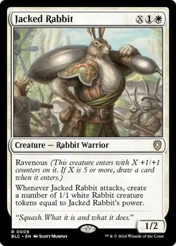 JACKED RABBIT x1 mtg NM-M Commander Bloomburrow 1 Rare - Image 1