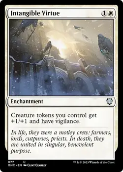 INTANGIBLE VIRTUE x4 mtg NM-M Commander Phyrexia 4 Unc - Image 1