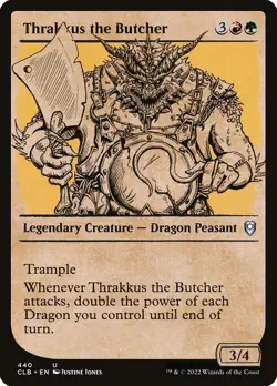 Showcase THRAKKUS THE BUTCHER x4 mtg NM-M Commander Baldurs Gate 4 Unc - Image 1