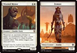 WIZENED MENTOR w/ Zombie Token mtg NM-M Commander Aetherdrift Rare - Image 1