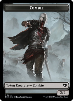 GRAVEBORN // ZOMBIE TOKEN x1 mtg NM-M Commander Masters Double-Sided - Image 2