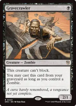 GRAVECRAWLER mtg NM-M Commander Aetherdrift 1 Rare - Image 1