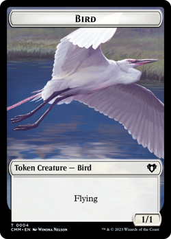 TEFERI, TEMPORAL ARCHMAGE EMBLEM // BIRD TOKEN mtg NM-M Commander Masters - Image 2