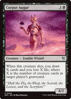 CORPSE AUGUR x4 mtg NM-M Commander Aetherdrift 4 Unc - Image 1