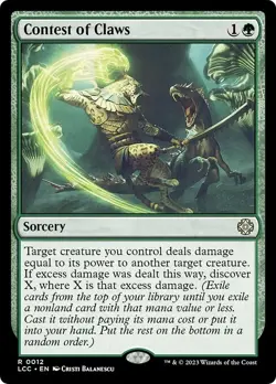 CONTEST OF CLAWS mtg NM-M Commander Lost Caverns of Ixalan 1 Rare - Image 1
