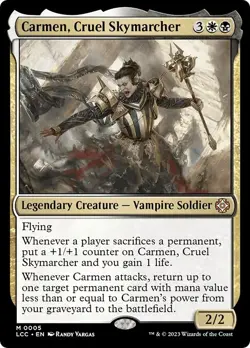 CARMEN, CRUEL SKYMARCHER mtg NM-M Commander Lost Caverns of Ixalan 1 Mythic - Image 1