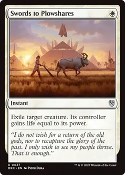 SWORDS TO PLOWSHARES x4 mtg NM-M Commander Aetherdrift 4 Unc - Image 1