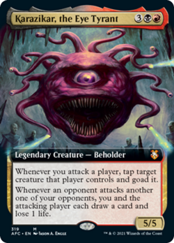 Extended Art KARAZIKAR, THE EYE TYRANT mtg NM-M AFR Commander 1 Mythic - Image 1