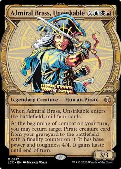 Showcase ADMIRAL BRASS, UNSINKABLE mtg NM-M Commander Lost Caverns Ixalan Mythic - Image 1