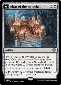 ALTAR OF THE WRETCHED mtg NM-M Commander Lost Caverns of Ixalan 1 Rare - Image 1