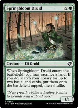SPRINGBLOOM DRUID x4 mtg NM-M Commander Outlaws of Thunder Junction 4 Common - Image 1