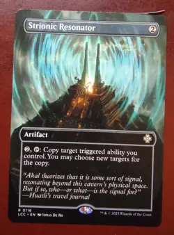 Borderless STRIONIC RESONATOR mtg DAMAGED Commander Lost Caverns of Ixalan Rare - Image 1
