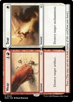 WEAR // TEAR x4 mtg NM-M Commander March of The Machine 4 Unc - Image 1