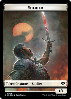 OB NIXILIS OF THE BLACK OATH EMBLEM // SOLDIER TOKEN mtg NM-M Commander Masters - Image 2