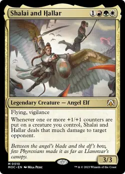 SHALAI AND HALLAR mtg NM-M Commander March of The Machine 1 Mythic - Image 1