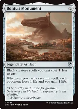 BONTU'S MONUMENT mtg NM-M Commander Aetherdrift 1 Unc - Image 1