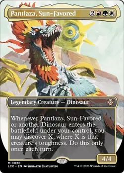 Borderless PANTLAZA SUN-FAVORED mtg NM-M Commander Lost Caverns of Ixalan Mythic - Image 1