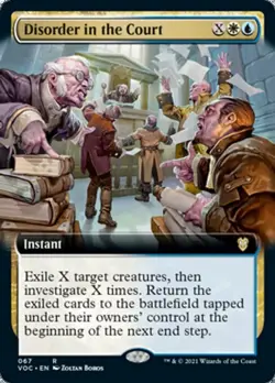 Extended Art DISORDER IN THE COURT mtg NM Commander Crimson Vow Rare - Image 1