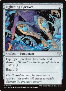 LIGHTNING GREAVES mtg NM-M Commander Aetherdrift 1 Unc - Image 1