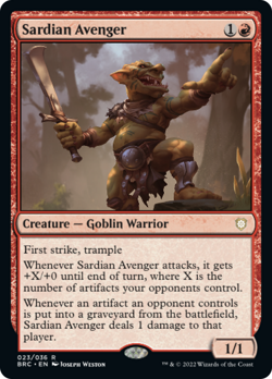 SARDIAN AVENGER mtg NM-M The Brothers War Commander 1 Rare - Image 1