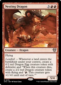 NESTING DRAGON mtg NM-M Commander Outlaws of Thunder Junction Rare - Image 1