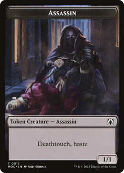 ASSASSIN // KNIGHT TOKEN x4 mtg NM Commander March of The Machine - Image 1