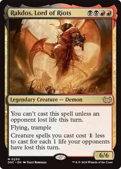 RAKDOS, LORD OF RIOTS mtg NM-M Commander Duskmourn 1 Mythic - Image 1