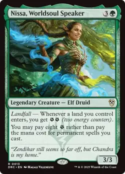NISSA, WORLDSOUL SPEAKER mtg NM-M Commander Aetherdrift 1 Rare - Image 1