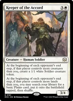 KEEPER OF THE ACCORD mtg NM-M Commander March of The Machine 1 Rare - Image 1
