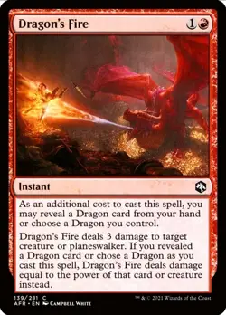 X 1 Dragon's Fire NM Adventures in the Forgotten Realms 138 MTG Magic - Image 1