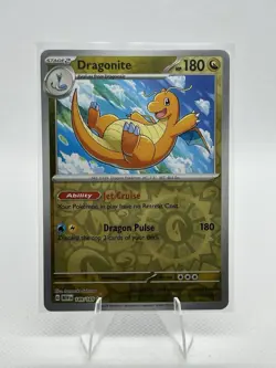 Pokemon TCG Dragonite 149/165151 Reverse Holo Card NM-LP Condition Pokemon 151 - Image 1