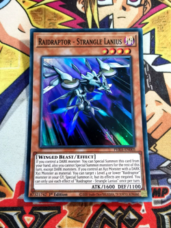 Raidraptor - Strangle Lanius phra-en005 1st Edition (NM) Super Rare Yu-Gi-Oh! - Image 1