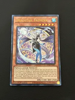 Yugioh Dracotail Faimena Ultra Rare (UR) JUSH-EN002 1st Edition Near Mint - Image 1