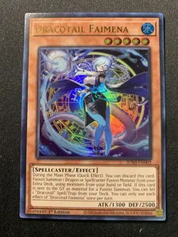 Yugioh Dracotail Faimena Ultra Rare (UR) JUSH-EN002 1st Edition Near Mint - Image 1