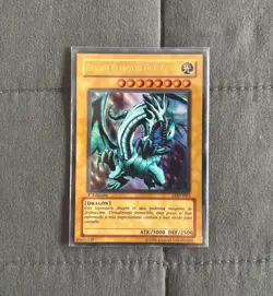YUGIOH! BLUE-EYES WHITE DRAGON SPANISH ULTRA RARE 1ST LOB-001/LDD-S001 NEAR MINT - Image 1
