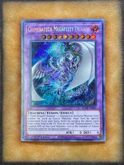 Yugioh Chimeratech Megafleet Dragon BLAR-EN085 Secret Rare 1st Ed NM - Image 1